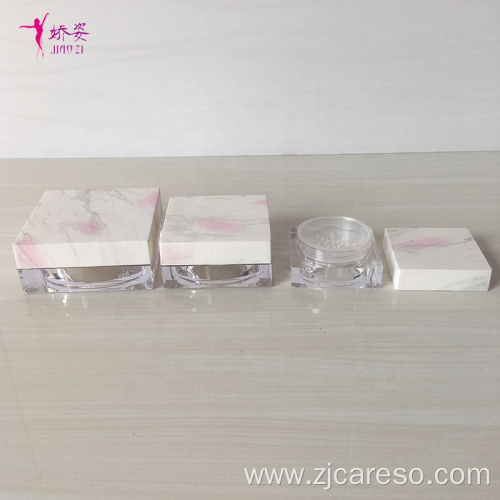 Cosmetic Powder Jar with Water Transfer Printing Lid